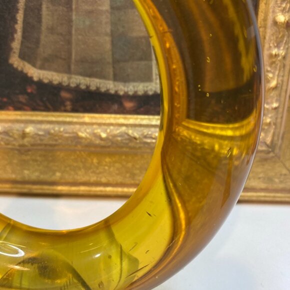 Murano Vintage Amber Art Glass LOVE KNOT Swirl Abstract Sculpture 13” Tall - Picture 4 of 10